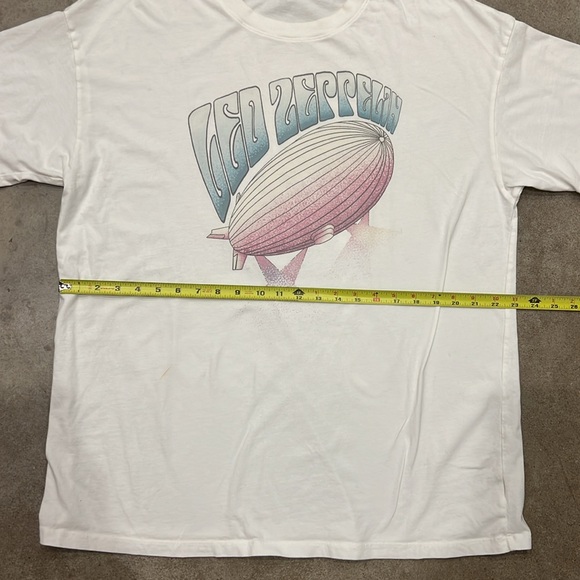 American Eagle Led Zeppelan Vintage Oversized Band Tee White Size L - Picture 7 of 7